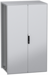 Floor standing modular electrical enclosure, PanelSeT SFN, decarbonized steel, plate, 2000x1200x800mm, 2 doors, IP55