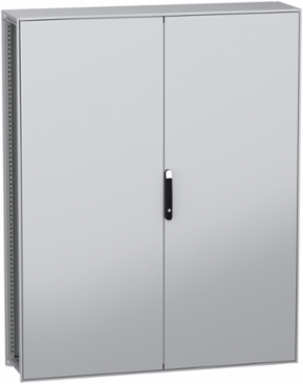 Floor standing modular electrical enclosure, PanelSeT SFN, decarbonized steel, plate, 2000x1600x400mm, 2 doors, IP55
