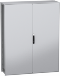 Floor standing modular electrical enclosure, PanelSeT SFN, decarbonized steel, 2000x1600x500mm, 2 doors, IP55