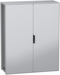 Floor standing modular electrical enclosure, PanelSeT SFN, decarbonized steel, 2000x1600x600mm, 2 doors, IP55