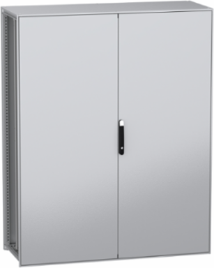 Floor standing modular electrical enclosure, PanelSeT SFN, decarbonized steel, plate, 2000x1600x600mm, 2 doors, IP55