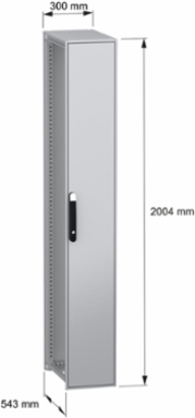 Floor Standing Electrical Enclosure, 2000x300x500mm, IP55, Green Premium