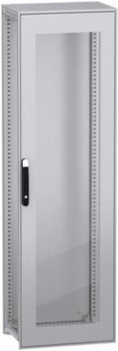 Floor standing modular electrical enclosure, PanelSeT SFN, decarbonized steel, glazed door, 2000x600x400mm, IP55