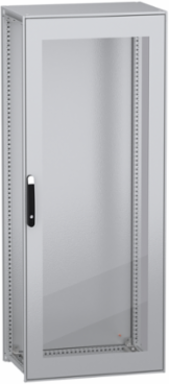 Floor standing modular electrical enclosure, PanelSeT SFN, decarbonized steel, glazed door, 2000x800x500mm, IP55
