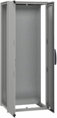Floor standing modular electrical enclosure, PanelSeT SFN, decarbonized steel, plate, 2200x1200x600mm, 2 doors, IP55