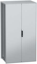 Floor standing modular electrical enclosure, PanelSeT SFN, decarbonized steel, plate, 2200x1200x800mm, 2 doors, IP55