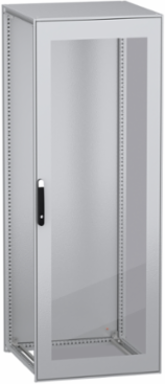 Floor standing modular electrical enclosure, PanelSeT SFN, decarbonized steel, glazed door, 2200x800x800mm, IP55