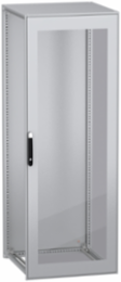 Floor standing modular electrical enclosure, PanelSeT SFN, decarbonized steel, glazed door, 2200x800x800mm, IP55