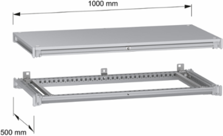 PanelSeT SFN Framework Kit for Electrical Enclosure 1000x500mm, Steel