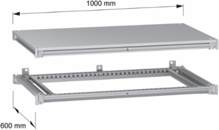PanelSeT Frame Kit for Electric Enclosure W1000 D600mm, Steel Material