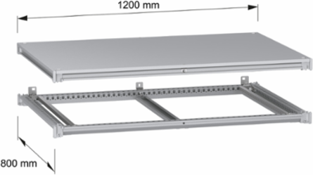 PanelSeT SFN Frame Kit for 1200 mm x 800 mm Enclosure, Steel