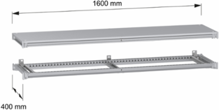 Bottom and top frame, PanelSeT SFN, for electrical enclosure W1600 D400mm, roof included