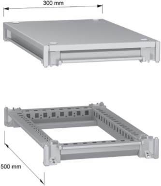 Bottom and top frame, PanelSeT SFN, for electrical enclosure W300 D500mm, roof included