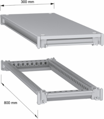 Bottom and top frame, PanelSeT SFN, for electrical enclosure W300 D800mm, roof included