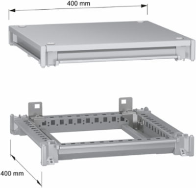 Bottom and top frame, PanelSeT SFN, for electrical enclosure W400 D400mm, roof included