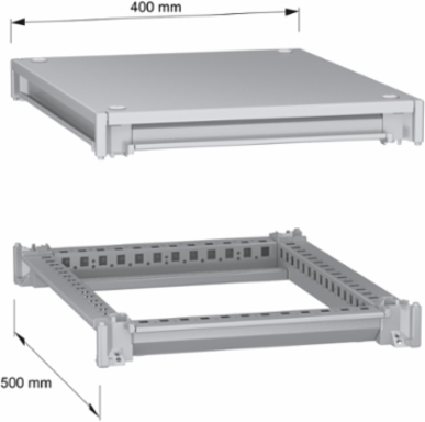 Bottom and top frame, PanelSeT SFN, for electrical enclosure W400 D500mm, roof included
