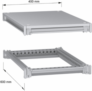 PanelSeT SFN Frame Kit for Enclosure W400 D600mm, Steel, Multi-purpose