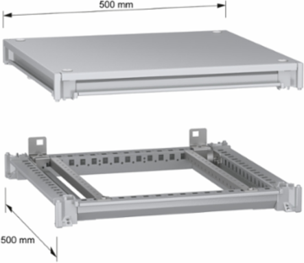Bottom and top frame, PanelSeT SFN, for electrical enclosure W500 D500mm, roof included