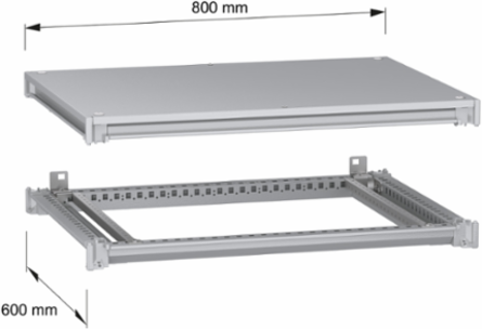 PanelSeT SFN Framing Kit for 800mm x 600mm Electrical Enclosure, Steel