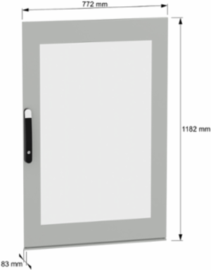 Glazed door, PanelSeT SFN, for electrical enclosure H1200 W800mm