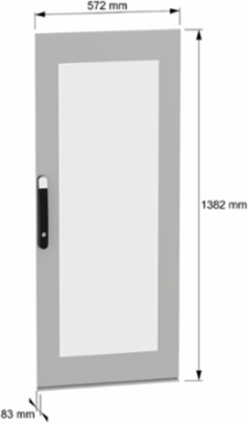 Glazed door, PanelSeT SFN, for electrical enclosure H1400 W600mm