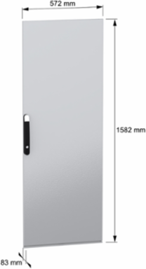 Plain door, PanelSeT SFN, for electrical enclosure H1600 W600mm