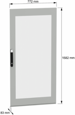 Glazed door, PanelSeT SFN, for electrical enclosure H1600 W800mm