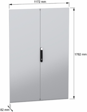 Double Plain Door for Enclosure H1800 W1200mm, IK10, 46.8kg