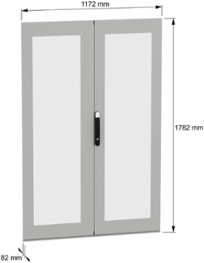Double glazed door, PanelSeT SFN, PanelSeT SM, for electrical enclosure H1800 W1200mm