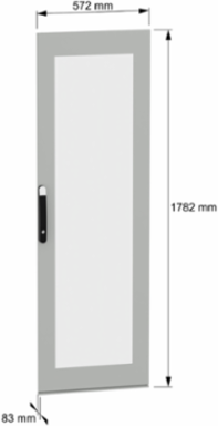 Glazed door, PanelSeT SFN, PanelSeT SM, for electrical enclosure H1800 W600mm