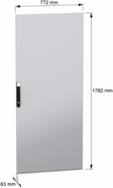 Plain Door for PanelSeT SFN Enclosure, H1800 W800mm, 31.5 kg, Grey RAL 7035