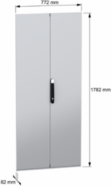 Double plain door, PanelSeT SFN, PanelSeT SM, for electrical enclosure H1800 W800mm