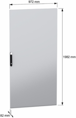 Plain Door for Enclosure H2000 W1000mm, 17.5kg, IK10, Sheet Steel