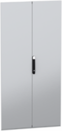 Double Plain Door for Electrical Enclosure H2000 W1000mm, Grey
