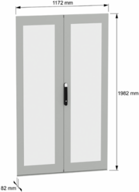 Double glazed door, PanelSeT SFN, PanelSeT SM, for electrical enclosure H2000 W1200mm