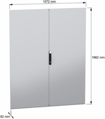 Double plain door, PanelSeT SFN, PanelSeT SM, for electrical enclosure H2000 W1600mm