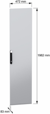 Plain door, PanelSeT SFN, PanelSeT SM, for electrical enclosure H2000 W500mm