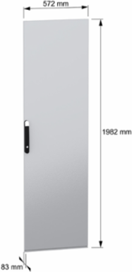 Plain Door, PanelSeT SFN, H2000 x W600mm, Grey, 24.8 kg