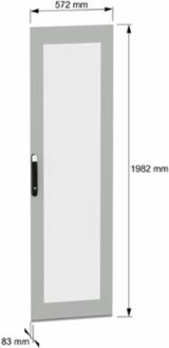 Glazed door, PanelSeT SFN, PanelSeT SM, for electrical enclosure H2000 W600mm