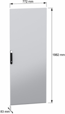 PanelSeT SFN Plain Door for Electrical Enclosure 2000mm x 800mm, 18.4kg