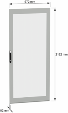 Glazed door, PanelSeT SFN, PanelSeT SM, for electrical enclosure H2200 W1000mm