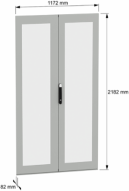 Double glazed door, PanelSeT SFN, PanelSeT SM, for electrical enclosure H2200 W1200mm