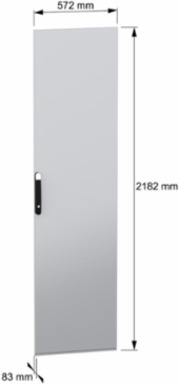 Plain Door Enclosure 2200mm H x 600mm W, IK10, 42.8 kg, Grey RAL 7035