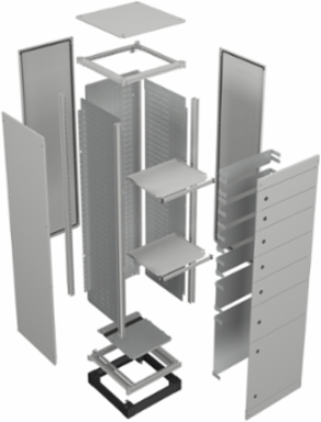 Vertical Uprights Set for Electrical Enclosure, 2000 mm Height, Steel, Set of 4