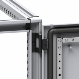 4 Hinges 180 Degree Black RAL 9005, Max Load 60 kg/m2, Aluminium and Zamak