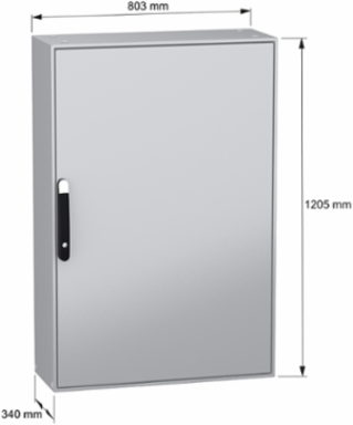 Spacial SM Compact Enclosure - 1200x800x300 mm, IP55, IK10, Steel