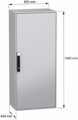 Spacial SM Compact Enclosure 1400x600x400 mm, IP55, 75 kg