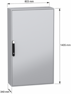 Spacial SM Compact Steel Enclosure 1400x800x300 mm, IP55, IK10