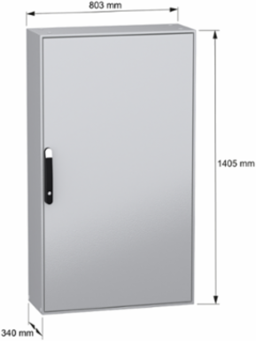 Spacial SM Compact Steel Enclosure 1400x800x300 mm, IP55, IK10