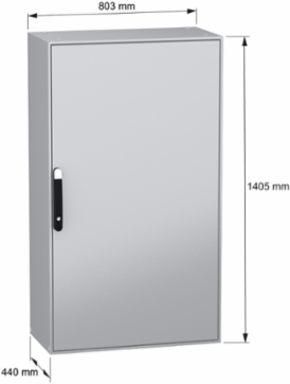 Spacial SM Compact Enclosure 1400x800x400 mm, IP55, IK10, 63 kg